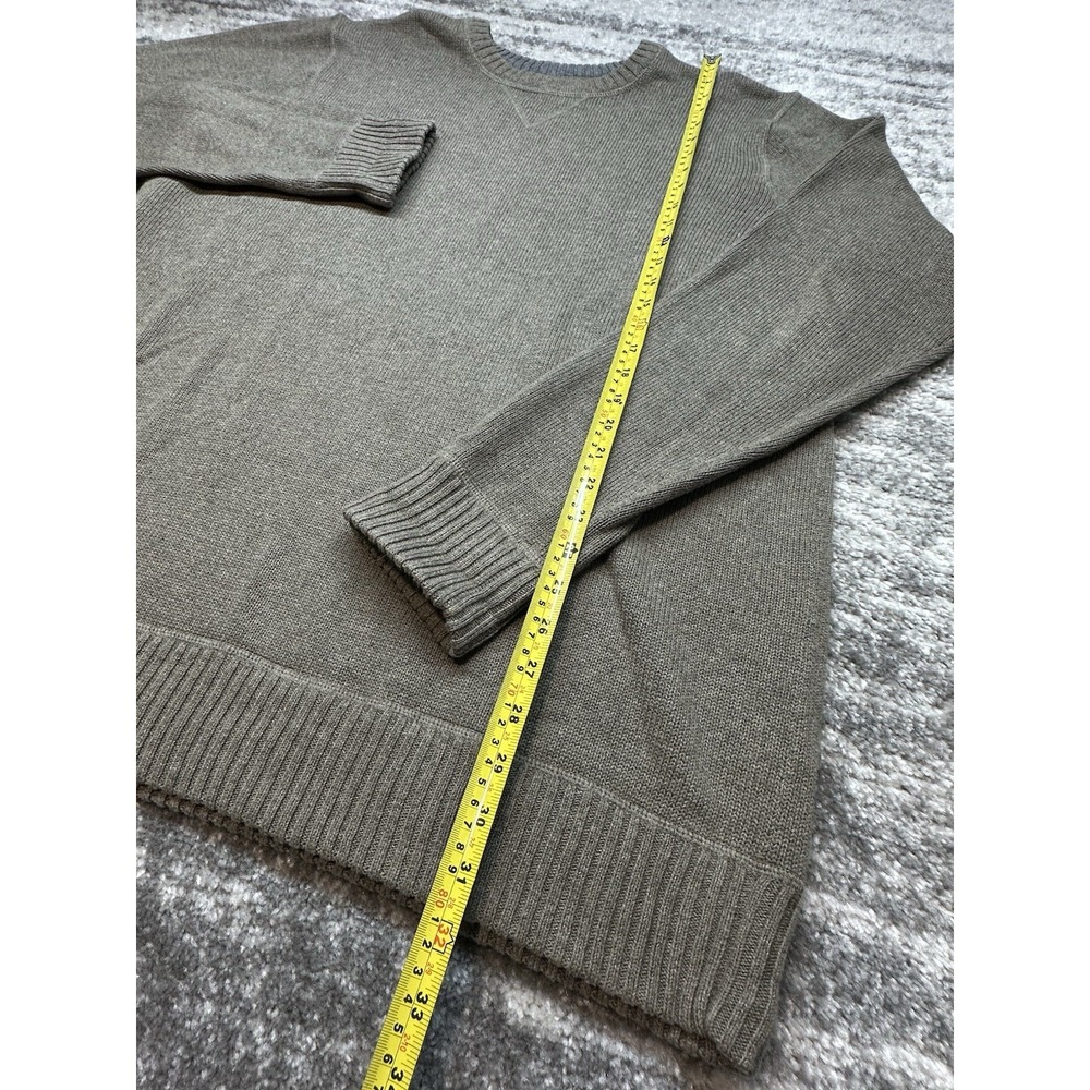 Eddie Bauer Heavy Knit Cotton Sweater Navy Beige Men's Size XLT/ XL Tall - Picture 4 of 8